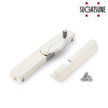 스가츠네 일본 스가츠네 LAMP LDD-S 립콘 조용히 닫히는 방문 도어댐퍼 완충기 (화이트/브라운), 브라운 좌타입(L)