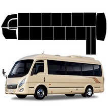 로톰 GM대우 버스 레스타 측후면 썬팅필름, RTF-4S 05 (진함), 한국GM