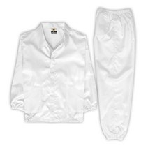 KJ 방진복 상하세트 제전복 무진복 제전방진복 클린복 크린룸 반도체 정전기방지 작업복 투피스, 화이트-3XL(110)