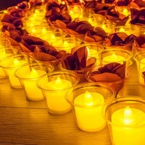 파티마트 프로포즈 용품LED티라이트 촛불, 24입, LED티라이트 황색