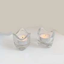 미니 유리 인테리어 캔들 홀더 10p 크리스탈 티라이트 인테리어 소품 감성 무드 오브제 양초 캔들받침 초받침대, 발리아 투명10p