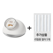 홀인몽키 가로곰이+추가필터 세트 USB가습기 사무실용 책상용 무드등 탁상용 가정용 사무실 미니가습기, 가로곰이 1개 + 추가필터(5EA) 1개