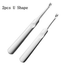 가죽공예 도구 U V 모양의 가죽 스티칭 스카이빙 핸드메이드 그루버 펀칭 키트 개 공예 구멍 가장자리 베벨, Small U Large U