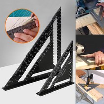 알루미늄 목공자 목공 직각자 각도자 목공용 삼각자 목공각자 직각삼각자, 삼각자 12인치