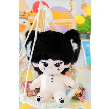 20cm 아이돌 몸체 무속성 솜인형 긴꼬리 여우 귀 애착 인형 아이선물 여자친구선물, A.꼬리없기 + 골격없기cm