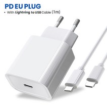 기존 Apple 20W 자기 무선 충전기 아이폰 호환 13 11 12 14 Pro Max 미니 XS XR X 8 플러스 AirPods Magsafe, [07] EU Charger and Cable