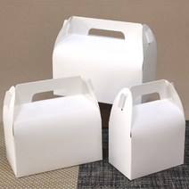 화이트 선물상자(대 중 소) 손잡이상자 쿠키상자 포장상자 선물포장박스 답례품포장 조각케익상자 빵포장박스 수건포장상자, 화이트 선물상자(대), 1장