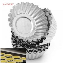 모양틀 입체 두꺼운 월병 10pcs 계란 타르트 금형 케이크 알루미늄 합금 과일 쿠키 푸딩 초콜릿 베이킹 도구 7 cm 직경 주방 액세서리 2022 몰드 가정용 베이킹, 지름 7.5cm