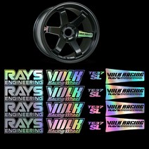 자동차 휠 JDM 반사 광선 VOLK Racing TE37SL Wheel 16 스티커 데칼 드리프트, [07] 파란, 07 파란