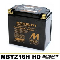 모토뱃 MBYZ16H HD 할리데이비슨 배터리 할리 하레이, 1개