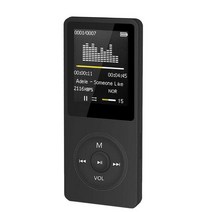 MP3 플레이어 Walkman 휴대용 lcd 화면 fm 라디오 비디오 hifi 게임 영화 전자 책 음악 마이크 강사 mp3, Black