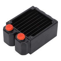 컴퓨터 수냉 라디에이터 45mm 두께 더블 레이어 구리 방열판 cpu 열교환기 pc 액체 냉각 시스템, 없음