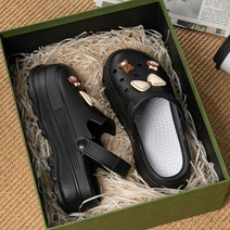 고고네 (잡화) 6.0cm머핀 두꺼운 바닥 구멍 비치 샌들 및 슬리퍼 헤외 구매 대행