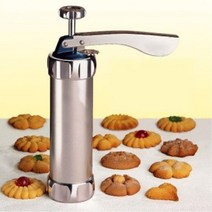 츄러스 메이커 츄러스 메이커 Christmas spritz cookie press gun and icing set alloy churro maker cookie maker 20, 없음