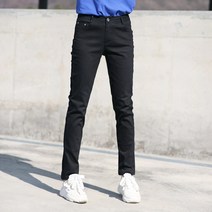 동대문스타일 여성 블랙 면바지 노멀워싱 베이직 슬림일자 스판 팬츠