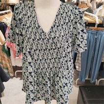 무자크 SH01 브이넥주름 블라우스 MM4WBL58