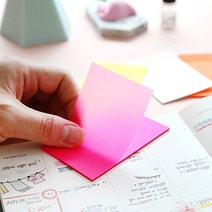 반투명 포스트잇 포스트잇 크기 사이즈 핑크 51x76 30P 대형 포스트지 공시생 필수템 큐브형 감성 스티커 메모지 세트 판촉 대용량 냉장고 휴대용 사무용 문구
