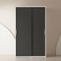 동서가구 이즈 비너스 1200 행거 슬라이딩 옷장, 화이트-그레이 IFO040