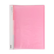 플러스샵 40매 클리어화일 A4 5색상 PP 고투명, 40매 분홍 1개