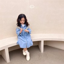 [아꾸꼬] 아동 데님롱원피스