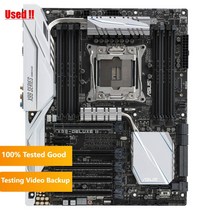 X99 메인보드 마더보드 CPU ASUS X99DELUXE II LGA2011v3 5 방향 최적화 세이프슬롯 ATX 인텔 코어 i7 X 시리즈용 DDR4 3x3, 1.마더 보드