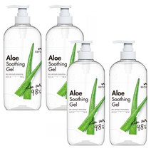 꽃을든남자 수분이 꽉 차 더 촉촉한 리얼 알로에 수딩젤 1000ml, 4개