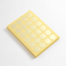 원형 스티커 라벨지 단색 컬러 분류 표시 설문 다이어리 사무용 학교 스티커 금색 골드60P, 단품