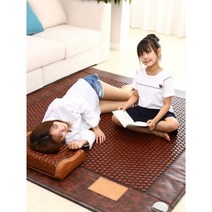 옥장판 원적외선 온열매트 옥전기장판 듀얼 온도조절, 둥근콩노란색Xiuyu0.7mx1.6m단일제어