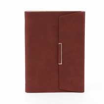 프리 프리미엄 마그네틱 가죽 다이어리형 노트 A5 (브라운) 사무업무용 다이어리노트, 브라운