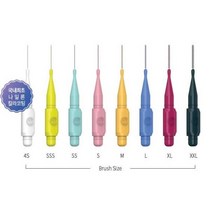 행복치카 오프리케어 치간칫솔 치아 종류별 일자형 오리지널숏 8가지 다양한사이즈 6개, SSS