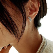 엔젤스 페더라인 귀걸이 깃털 약혼식 연회 은침