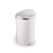 [포커시스] [심플휴먼] 디럭스 세미라운드 휴지통 6L 화이트 SPH-CW1835, 상세 설명 참조, 상세 설명 참조, 상세 설명 참조