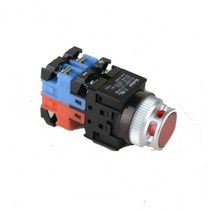 건흥전기 1A1B 조광 누름버튼 보호형 LED 램프 푸쉬온 스위치 24V AC DC 25mm KBL25MP-L3C11, 블루 [KBL25MP-L3CB11]