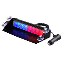 중장비 안전등 경고등 사고방지 12V 8 LED 빨간색 파란색 흰색 자동차 스트로브 경고등 소방관 경찰 led 깜, 03 Red