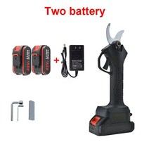 저무리 자동전지가위 일제 독일 일본 나무자르는 전동 전기 500w 충전식 pruner secateur 분기 커터 절단 2 기어 조절 가능, 나는 플러그, 두 개의 배터리