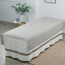 마사지침대 마사지베드 미용베드 커버 접이식 지압침대 뷰티 살롱 침대 시트 피부 친화적 인 코튼 마사지 홀 마사지 스파 통기성 세척 및 주름 방지 침대 커버, 120x200 no hole, 라이트 그레이