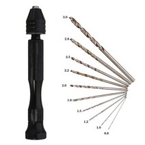 [우수상품]^^&&^^ 핀바이스 레진아트 프라모델 공예 핸드 드릴10pcs세트 피규어소품 공구 조립 키링재료 목