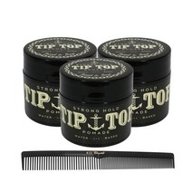 Tip Top 팁탑 스트롱 홀드 포마드 120g 3개 셋트+포마드 빗
