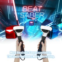 듀얼 핸들 확장 그립 오큘러스 퀘스트 2 리프트 S Vr 컨트롤러 비트 세이버 게임 액세서리 재생, 한개옵션1, 한개옵션0