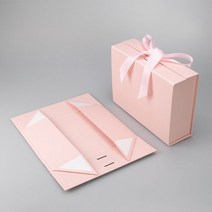 블랙 대형 자석 싸바리 박스 고급 선물상자 48x42x20, 핑크색