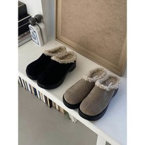 아이슈즈 여성 스웨이드 털 슬리퍼 105278