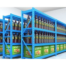 조립식 창고 철제 파렛트랙 적재데 트레이더스 선반, 길이 80 폭 40 높이 200 블랙 3단