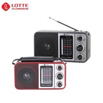 롯데 단파라디오/핑키250/260/8밴드/USB재생/6W, plaincu 핑키250(레드)