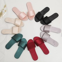 에블 대박걸 새틴 재질 플랫 심플한 낮은굽 여성 6color 데일리 슬리퍼