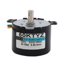 AC모터 50ktyz ac 110v 220v 동기 모터 cwccw 미니 기어 모터 저속 1-110rpm 영구 자석 감속기 모터, 110v 10rpm