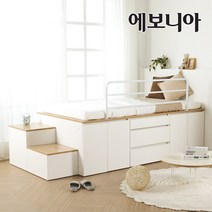 에보니아 데니스 수납평상형침대 수납침대, DNQSET5 D형 매트포함 아이보리