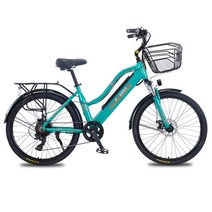 전기자전거 전기자전거렌탈 전기 자전거 EBIKE 26 인치 350W 36V 10Ah 배터리 35 km/h 라이트 오토바이, 02 green, 한개옵션1