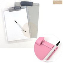 yozmsalim A4 펜꽂이 판떼기 판때기 출입명부 종이 깔판 깔개 필기 클립보드, 투명