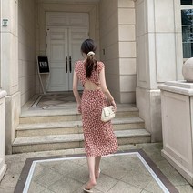 여행원피스 여행지 동남아 몰디브 등파인 롱 원피스