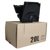(에스디) 롤형 쓰레기봉투/분리수거 비닐봉투, 70매입-검정, 20L-1개